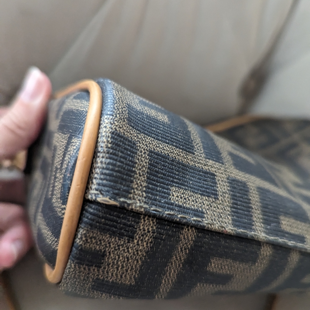 Fendi Brown and Black Zucca Crossbody Bag - Picture 14 of 15